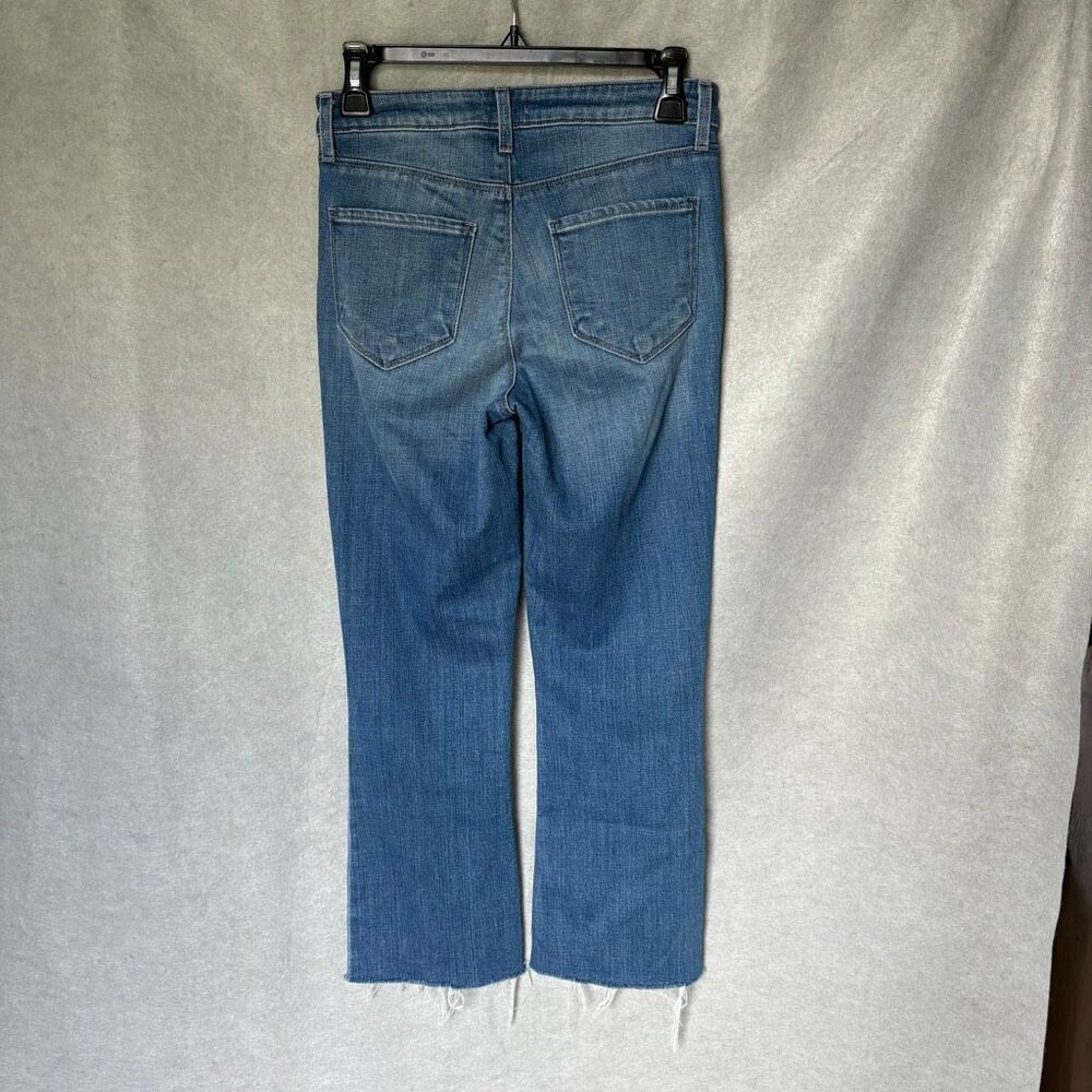 L’agence Kendra High-Rise Stretch Flare Crop Blue Jeans size 25 - Picture 3 of 8